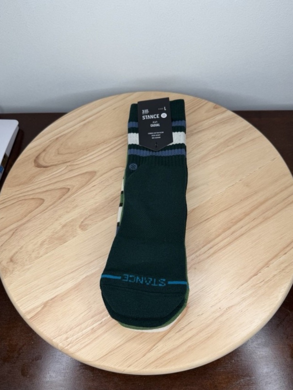 Stance Kids Casual Crew Socks 3 Pack Cotton Blend Youth Large (3-5.5) NEW